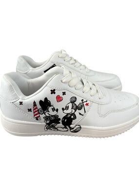 Disney Minnie Mouse Mickey Court Character Sneakers, Size 6. New!